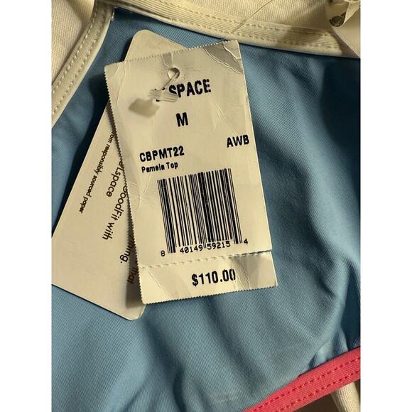 L Space Pamela Blue Swim Bikini Top M Medium NWT - Picture 3 of 3